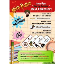 Harry Potter Okul Etiketi Defter Etiketi Kalem Etiketi Kişiye Özel Suya Dayanıklı Isim Yazılabilien