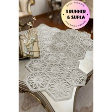 Turuncu 6'lı Servis Seti, Masa Örtüsü ve Sunum Takımı, Şık ve Kullanışlı Ürün