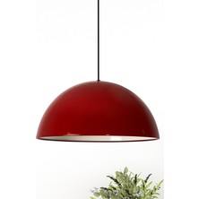 Kırmızı Metal Sarkıt Avize, Mutfak, Salon, Cafe, Ofis Için Şık Aydınlatma