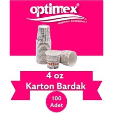 Beyaz 4 Oz 100'LÜ Karton Bardak, Pratik ve Hafif, Sağlıklı ve Şık Tasarım