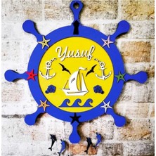 Yeşil Kişiye Özel Çocuk Odası Kapı Süsü, Eğlenceli ve Renkli Tasarım