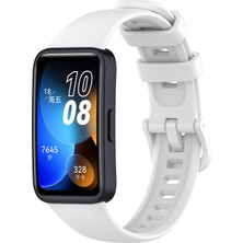 Huawei Band 8 Uyumlu Klasik Kordon Scks - Beyaz