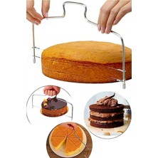 Gri Çift Telli Kek ve Pandispanya Kesme Aparatı, Pratik Kek Dilimleme Aracı