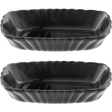 Şık Siyah Cam Mezze ve Çerezlik Seti 18CM, 2'li