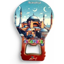 Renkli Balon Şekilli Şişe Açacağı Magnet, Istanbul Ayasofya Temalı Dekoratif