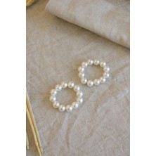 2'li Inci Halka Peçete Yüzüğü, Şık ve Sade Ev Dekoru Aksesuarı