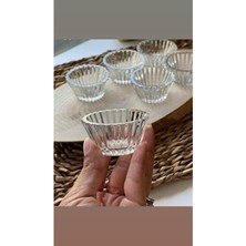 6'lı Küçük Cam Reçellik ve Kahve Yanına Uygun Şık Sosluk Seti