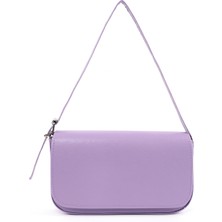 Lila Shk183 Kapaklı Suni Deri Ayarlabilir Askılı Baget Model El, Kol Ve Omuz Çantası