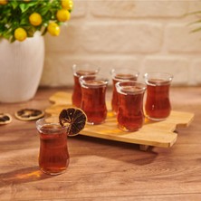 Turuncu 6'lı 115 ml Çay Bardağı, Şık ve Dayanıklı Set