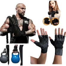 Squat Crossfit Dambıl Halter Ağırlık Body Fitness Eldiveni Bilek Bandajlı Sporcu Eldiveni