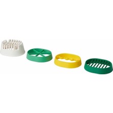 Çok Renkli Yumurtayı Dilimleyen 4 Parça Çok Amaçlı Bıçak Seti