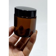 100ML Siyah Kapaklı Cam Kavanoz, Krem ve Mum Için Ideal, Şık ve Kullanışlı Tasarım