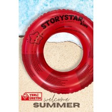 Renkli Çocuk Deniz Simidi, Kırmızı, 51-61 Cm, Kız ve Erkekler Için Uygun