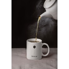 Let It Go Tasarımlı Şık Beyaz Kupa, Mutlu Anlar Için Ideal Hediye Seçeneği