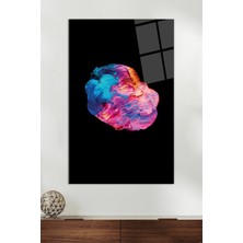 Soyut Rengarenk Akış Dikey Cam Tablo, Modern Ev Ofis Dekor Hediyelik Duvar Dekorasyonu, Kırılmaz Cam