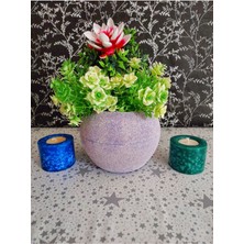 Mor Seramik Top Saksı, 13,5X17,5CM, Şık ve Doğal Bahçe ve Iç Mekan Dekoru