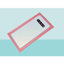 Tkgz - Samsung Galaxy S10 Plus Arka Kapak Batarya Kapağı (Cam Full Lensli) - Beyaz