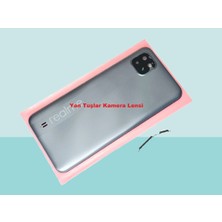 Tkgz - Oppo Realme C11 - 2021 - Arka Pil Batarya Kapağı - Füme
