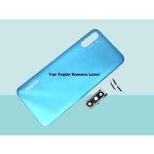 Tkgz - Oppo Realme C3i Full Kasa Arka Kapak Batarya Kapağı - Mavi
