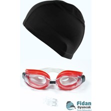 Renkli Yüzme Seti: Gözlük, Kulak Tıkacı ve Bone, Şık ve Konforlu Tasarım