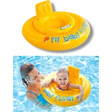 Sevimli Sarı Bebek Yüzme Yastığı, 6-12 Ay, 70 Cm, 11 kg Taşıma Kapasitesi