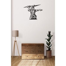 Şık Mdf Duvar Dekoru, Lazer Kesim, 42X32 Cm, Siyah Renkli