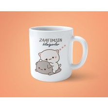 Beyaz Baskılı Kupa Bardak, Sıcak Için Şık ve Kaliteli Tasarım