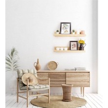 Doğal Ahşap Çam 2'li Rustik Dekoratif Duvar Rafı, Şık ve Kullanışlı Ev Dekoru.