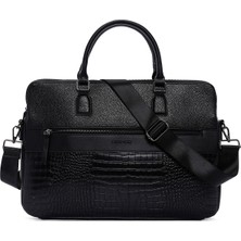 Derimod Hakiki Deri Erkek Evrak Çantası Orta Boy Ergonomik Tasarım ile Seyahat ve İş Kullanımı