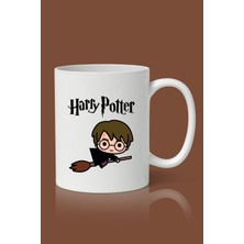 Beyaz Harry Potter Temalı Baskılı Seramik Kupa Bardak, Şık ve Kullanışlı Tasarım