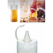 Çok Renkli 3'lü Plastik Yağdanlık ve Sos Şişesi Seti