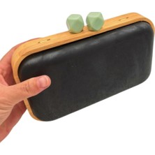 Angel Çanta Aksesuar  Yeşil Toplu Ahşap Çanta Kalıbı