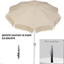 Zeycamping Plaj Kamp Bahçe Balkon Deniz 200 cm Genişlik Taşıma Çantası demir Kazık ( Bidon Hariç )