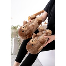 Ayıcık Figürlü Peluş Panduf Ev Pandufu Unisex