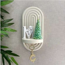 Küçük Boy 30X15CM Dokulu Özel Tasarım Duvar Askılığı ve Rafı (El Yapımı)