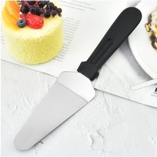 Paslanmaz Çelik Plastik Saplı Üçgen Pasta Kek Pizza Servis Spatulası Kürek