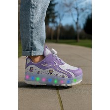 Kaykaylı Çocuk Işıklı Ayakkabı - Işıklı Patenli Kaykay Ayakkabı - Kaykay Ayakkabı