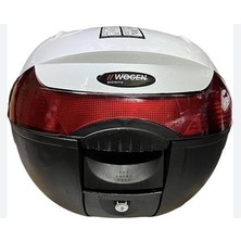 Wogen 33 Litre Premium Sırt Dayamalı Motosiklet Çantası - Beyaz Karbon - 1401 023