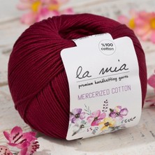 La Mia Mercerized Cotton Bordo El Örgü Ipi - 23 - 33596