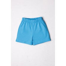 Kız Çocuk Şort Esnek Bel Basic Rahat Kalıp