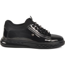 Siyah Rugan Hakiki Deri Erkek Sneaker 70819 M
