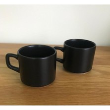 8 cm Çay Fincanı Seti, Siyah ve Beyaz, 2'li, Şık ve Pratik Tasarım