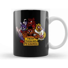 Fnaf Freddy Fazbears 80S Logo Porselen Kupa Bardak Beyaz