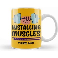 Beyaz Porselen Spor ve Motivasyon Temalı Kupa Bardak, Hediye Için Idealdir