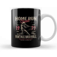 Vintage Tasarımlı Baseball Temalı Porselen Kupa, Şık ve Kullanışlı Hediye Seçeneği