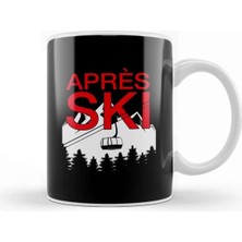 Beyaz Porselen Apres Ski Kupa Bardak, Şık ve Dayanıklı Tasarım