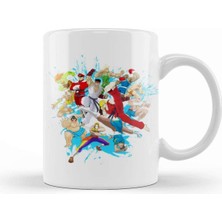 Street Fighter Dünya Savaşçıları Porselen Kupa Bardak Beyaz 100ML