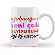 Beyaz Porselen Kupa Seti, Babalar Günü Hediye, Şık ve Kaliteli Tasarım