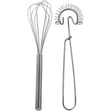 Iki Parça Metal Çırpıcı Takımı, Dayanıklı ve Şık Mutfak Aleti Seti