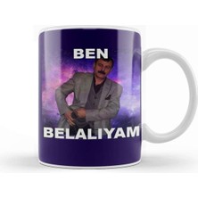 Azer Bülbül Temalı Beyaz Porselen Kupa Bardak, Şık ve Kullanışlı Tasarım